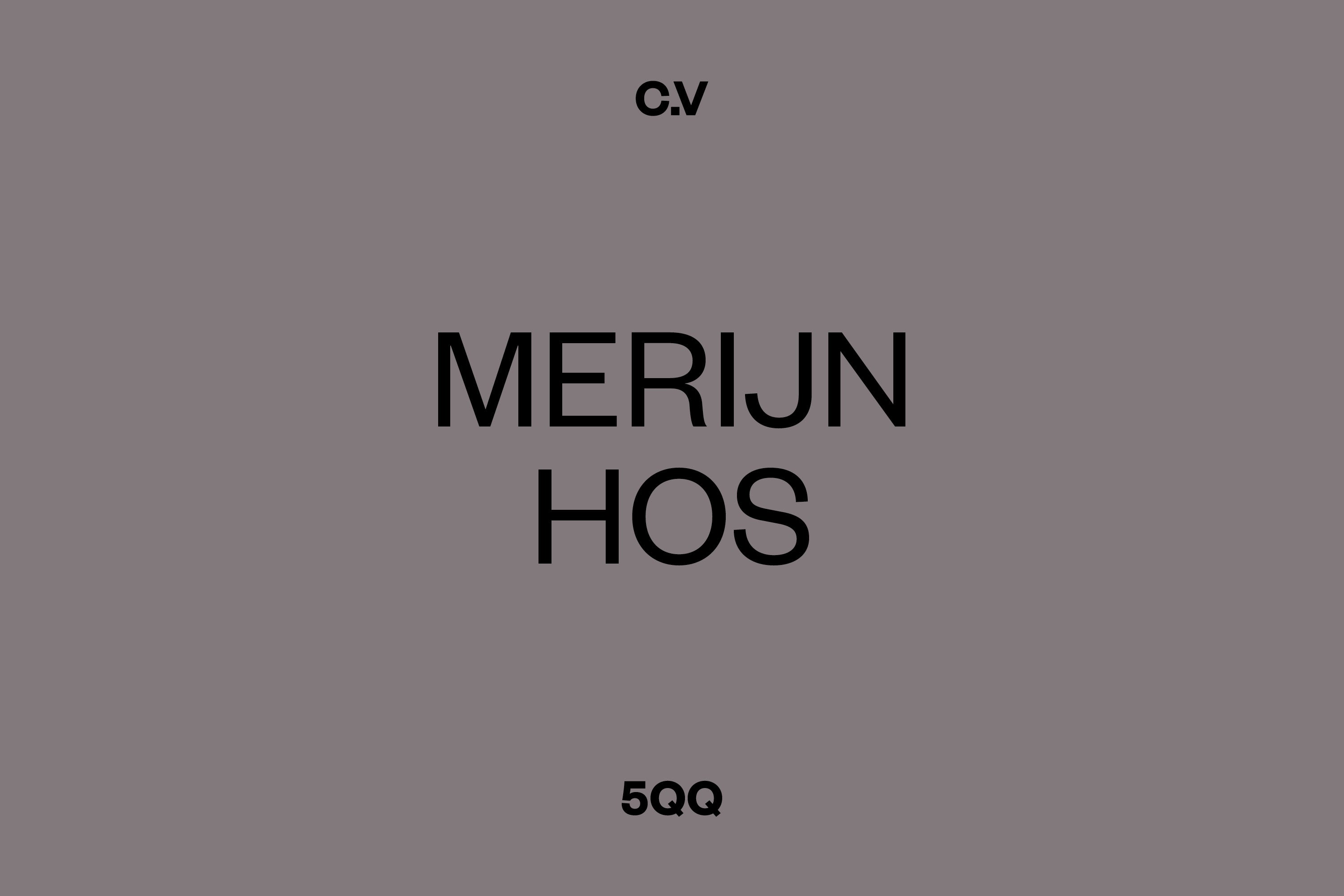 Five Quick Questions: Merjin Hos – CREATIVE.VOYAGE