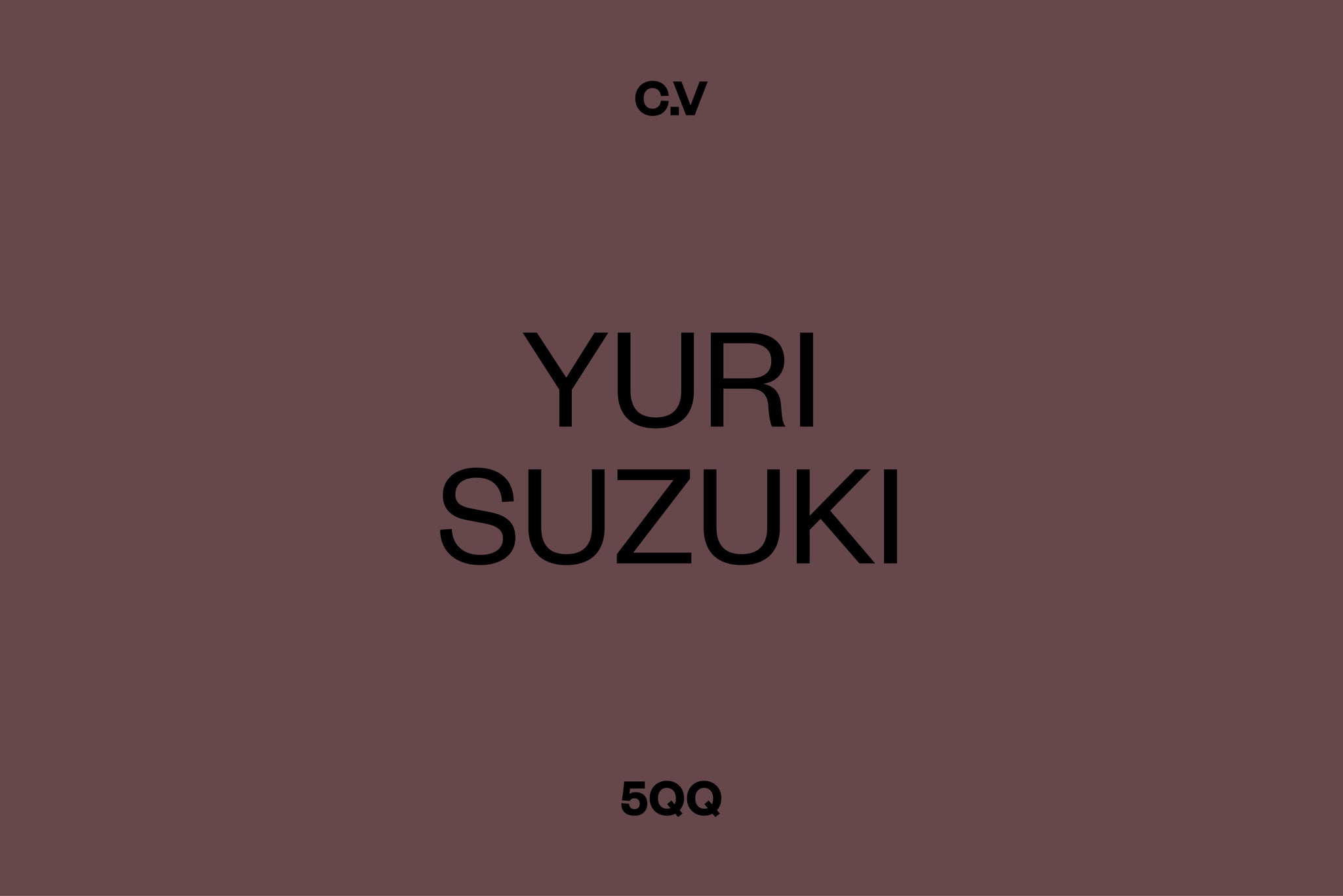 Five Quick Questions: Yuri Suzuki