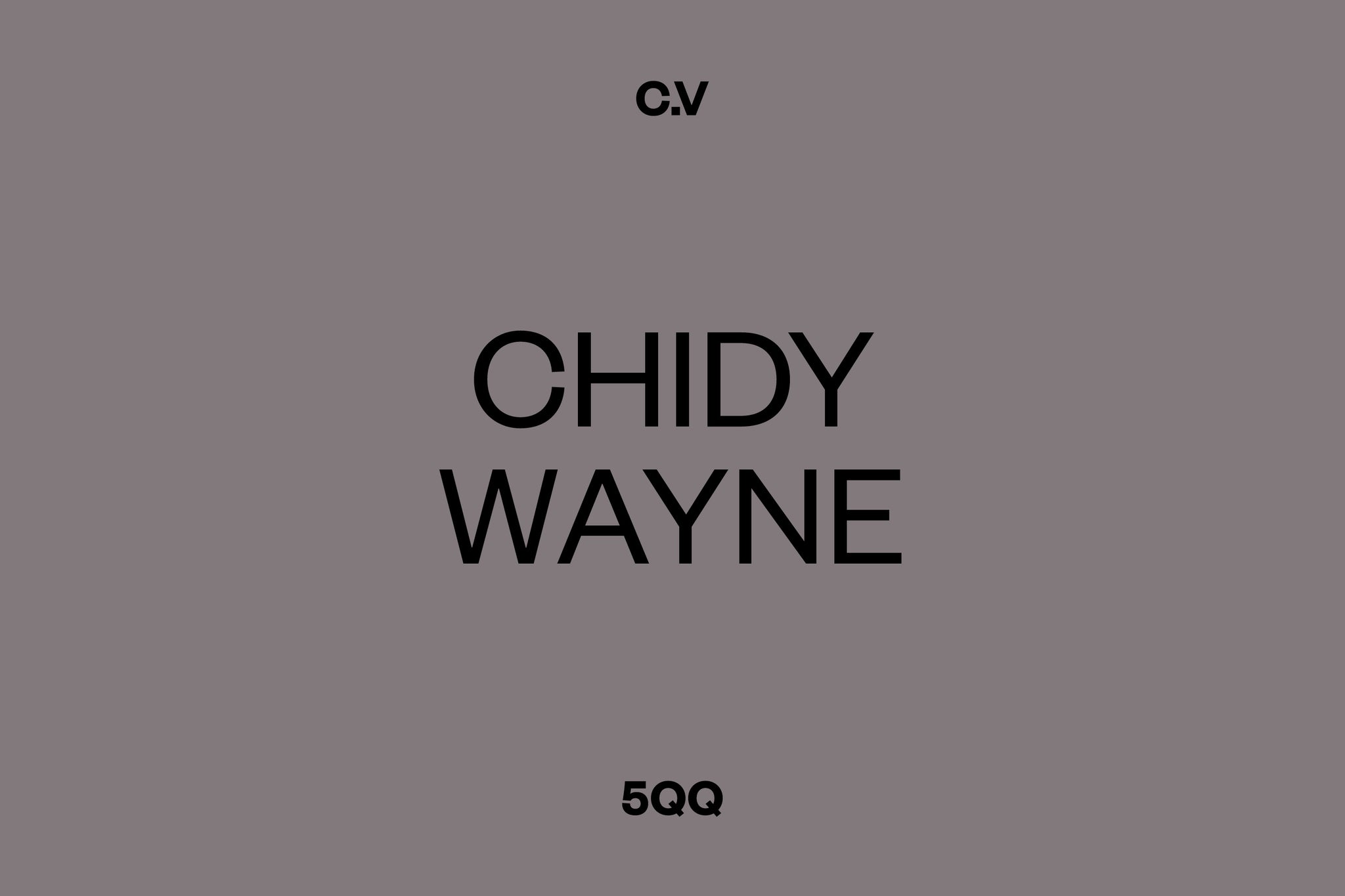 Five Quick Questions: Chidy Wayne