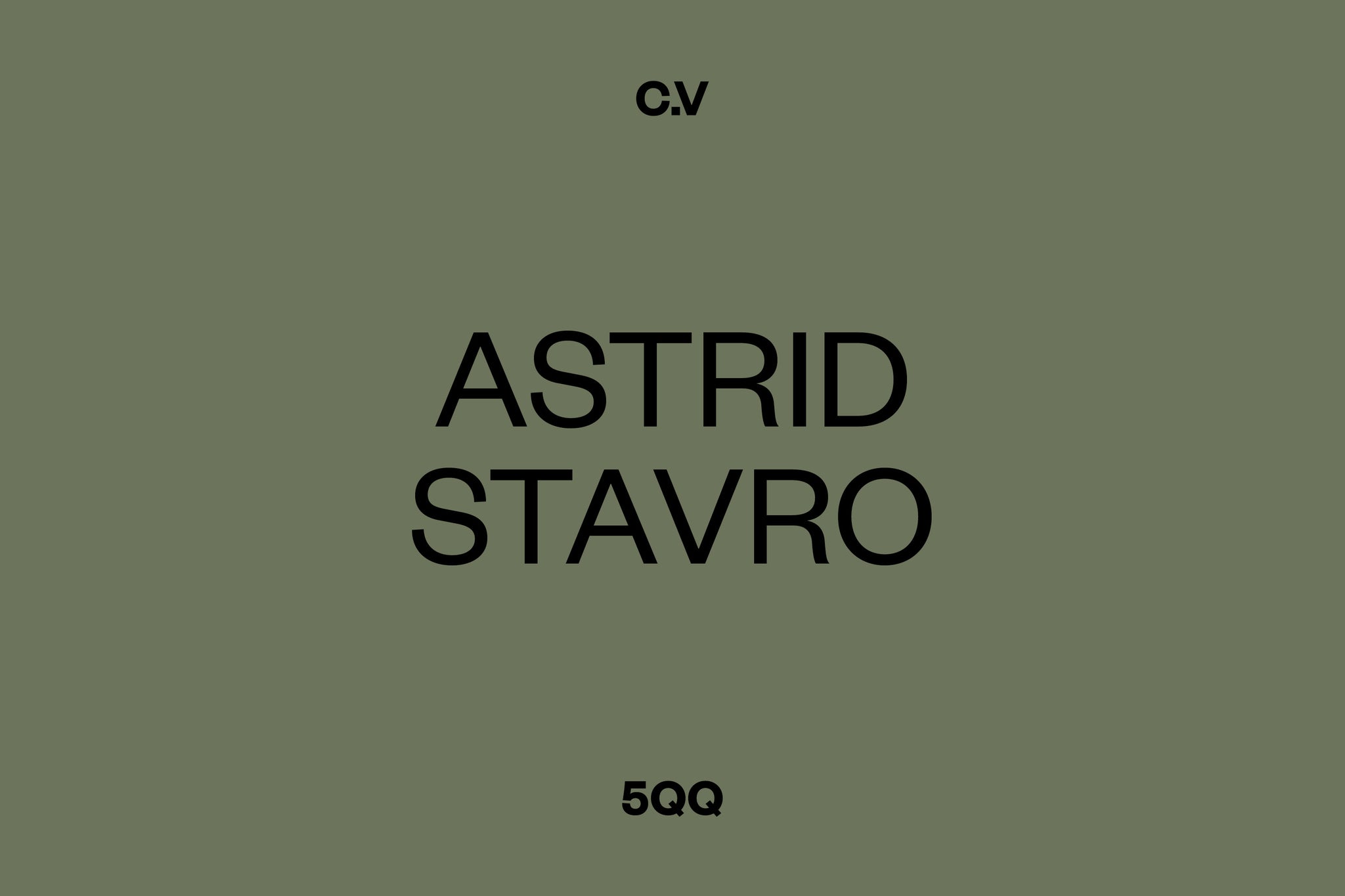 Five Quick Questions: Astrid Stavro